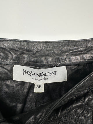 Black Embossed Slim Cut Skirt