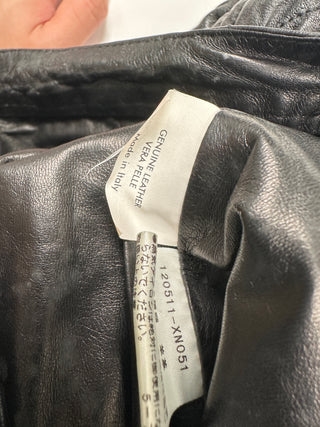 Black Embossed Slim Cut Skirt