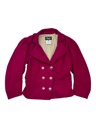 D&G Magenta Double Breasted Wool Jacket