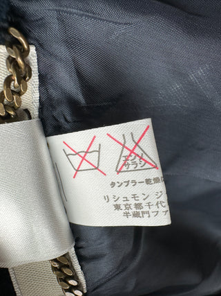 Midnight Blue Velvet Single Breast Jacket