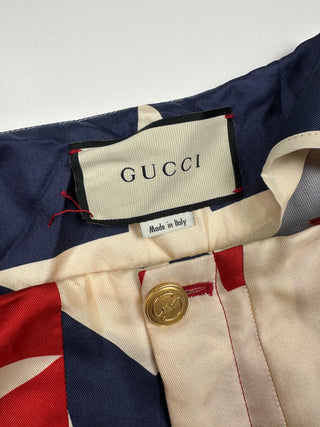 Multicolor Star Pattern Pleated Culottes