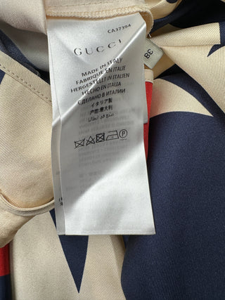 Multicolor Star Pattern Pleated Culottes