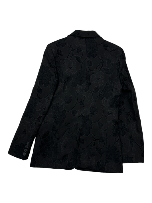 Black Retro Floral Print Blazer