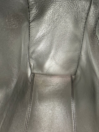 Metallic Silver Lady Dior Handbag