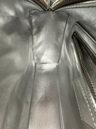 Metallic Silver Lady Dior Handbag