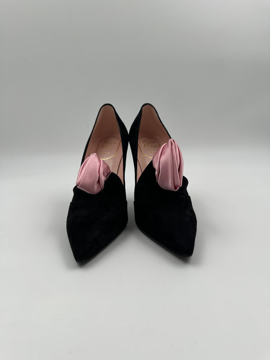 Black Suede 10cm Pumps