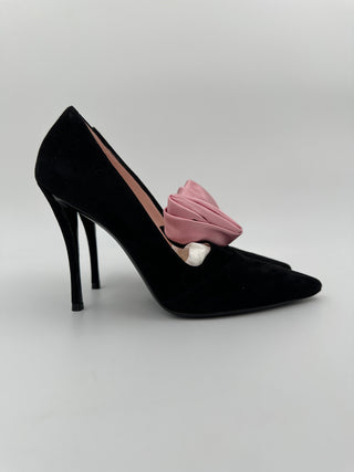 Black Suede 10cm Pumps