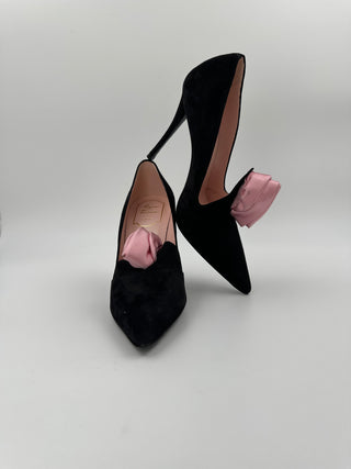 Black Suede 10cm Pumps