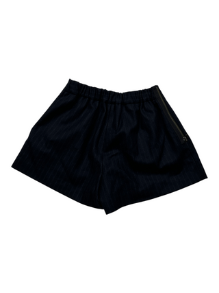 Navy Pin Striped Shorts