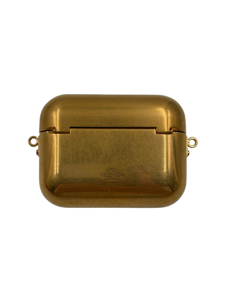 Gold Rockstud Airpods Pro Case On Chain Metal