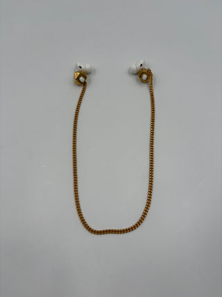Gold Rockstud Airpods Pro Case On Chain Metal