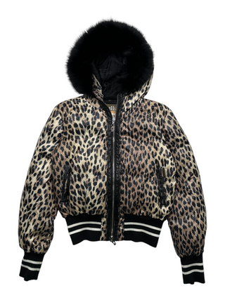 Leopard Print Hooded Jacket