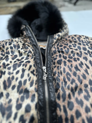 Leopard Print Hooded Jacket