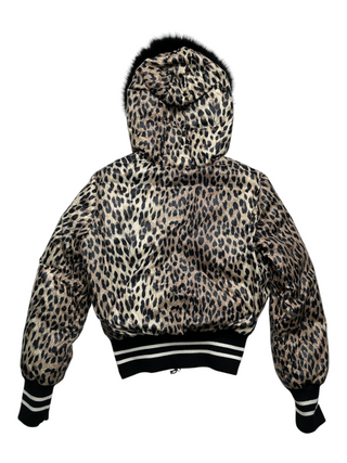 Leopard Print Hooded Jacket