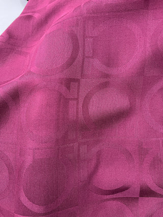 Burgundy Silk And Wool Scarf