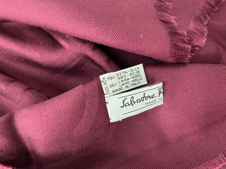 Burgundy Silk And Wool Scarf
