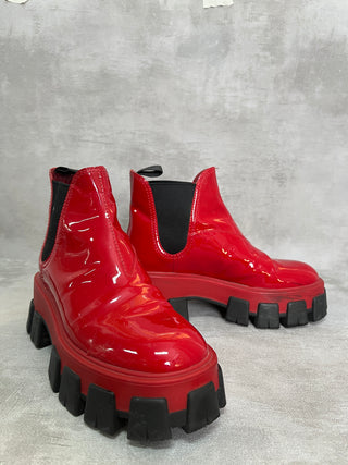 Monolith Patent Leather Ankle Boots