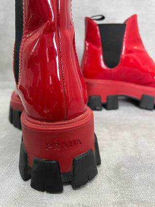 Monolith Patent Leather Ankle Boots