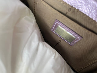 Metallic Purple and Gold Clutch with Gold Lock