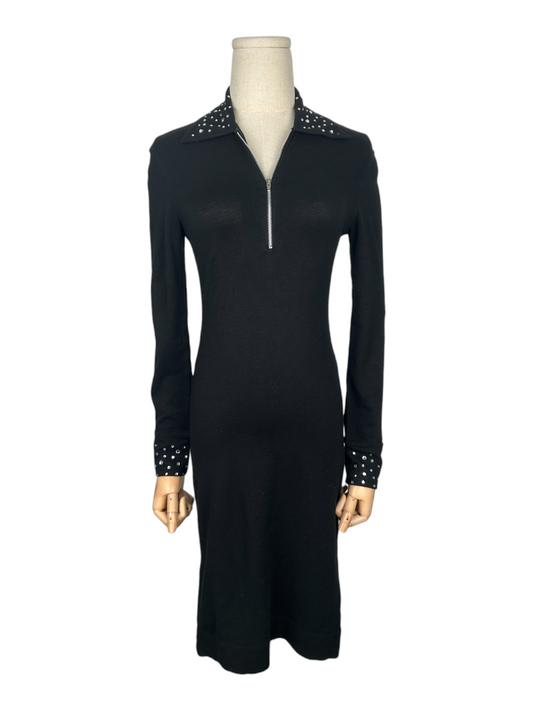 Black V Neck Dress