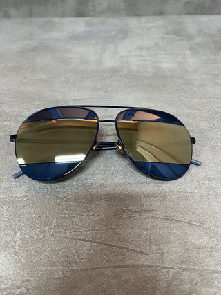 Split 1 Aviator Navy Blue Sunglasses