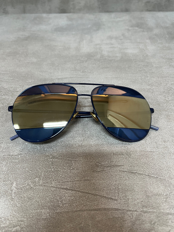 Split 1 Aviator Navy Blue Sunglasses