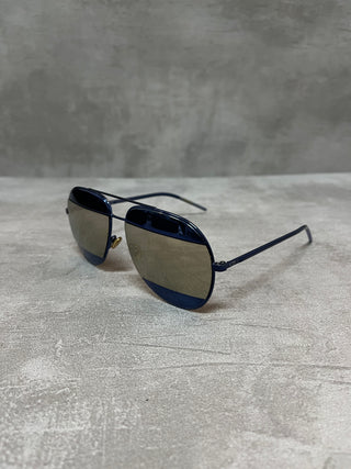 Split 1 Aviator Navy Blue Sunglasses