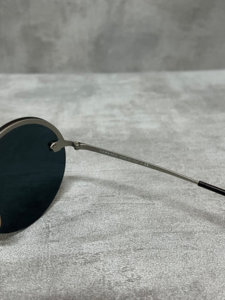 Silver Tone Metal Frame Round Sunglasses