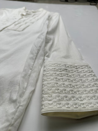 Ivory Collarless Shirt