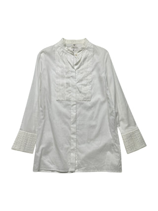 Ivory Collarless Shirt