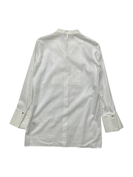 Ivory Collarless Shirt