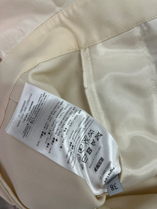 Cream Buckle Jumpsuit With Open Back