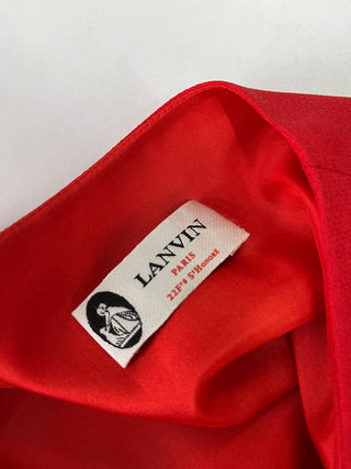 Red Sheer And Open Long Sleeves Draped Long Dress