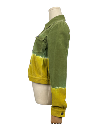 Green And Yellow Tie-Dye Corduroy Jacket