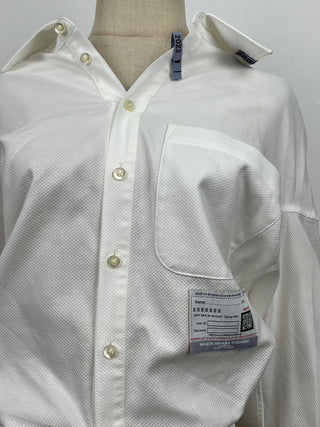 Off White Long Sleeve Shirt With Cropped Back