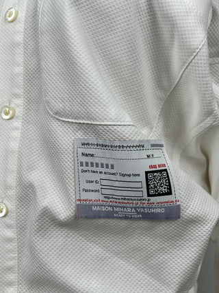 Off White Long Sleeve Shirt With Cropped Back