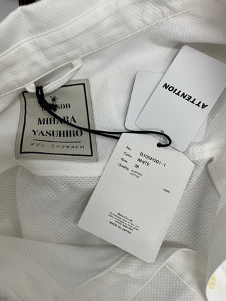 Off White Long Sleeve Shirt With Cropped Back