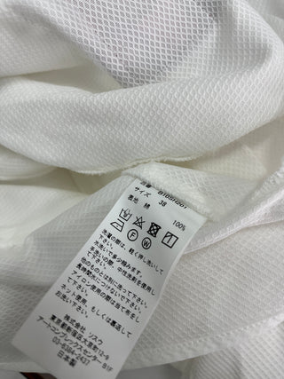 Off White Long Sleeve Shirt With Cropped Back
