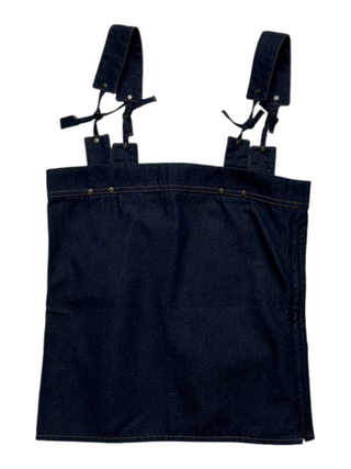 Blue Denim Vest With YSL Logo Tab