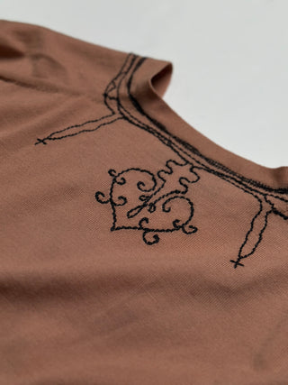 Beige Vest With Decoration Patterns