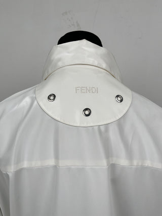 White Synthetic Shirt Jacket