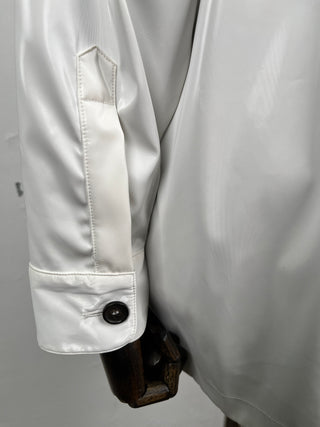 White Synthetic Shirt Jacket