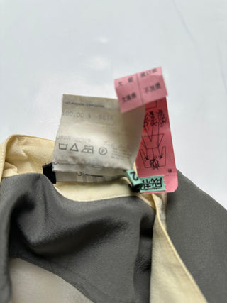 Grey Sleeveless Top With Drawstring Collar Design