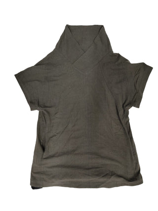 Dark Khaki Long Top With Side Pockets
