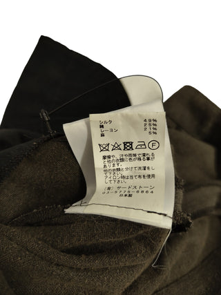 Dark Khaki Long Top With Side Pockets