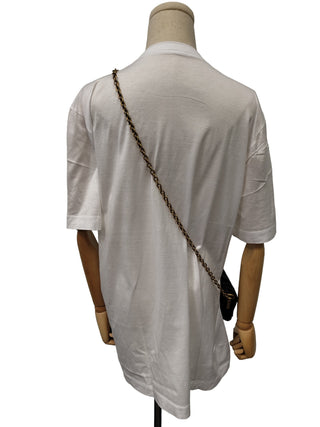 Black Patent Mini Shoulder Bag With Gold Chain Strap