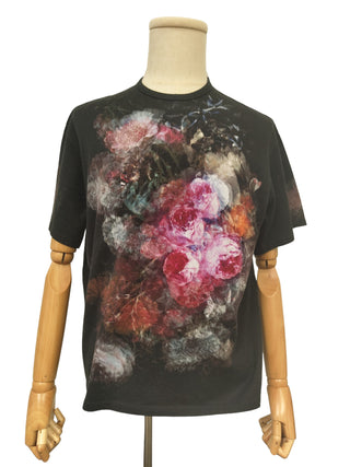 Black With Floral Print T-Shirt