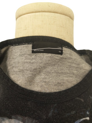 Black With Floral Print T-Shirt