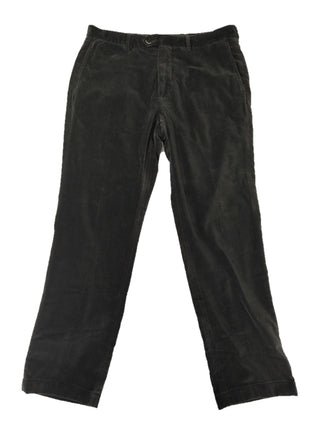 Grey Washed Velvet Straight Leg Pants