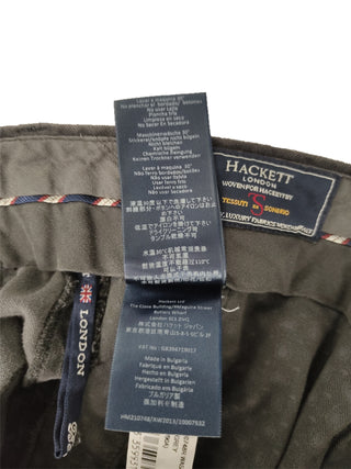 Grey Washed Velvet Straight Leg Pants